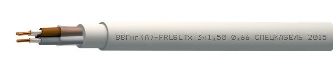 ВВГЭнг(А)-FRLSLTx 2х1,5-0.66 кВ (Спецкабель): Кабель силовой с рабочим переменным напряжением 0,66 кВ, огнестойкий, не распространяющий горение, с низким дымо- и газовыделением, с низкой токсичностью продуктов горения