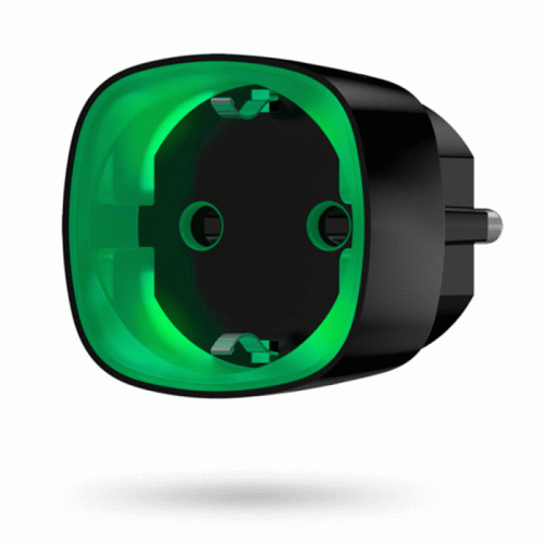 Ajax Socket (black): Радиоуправляемая умная розетка со счетчиком энергопотребления