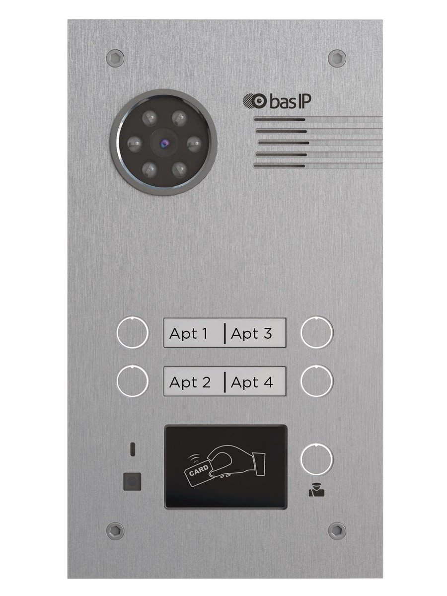 BA-04BD SILVER: Вызывная панель подъездного IP-домофона