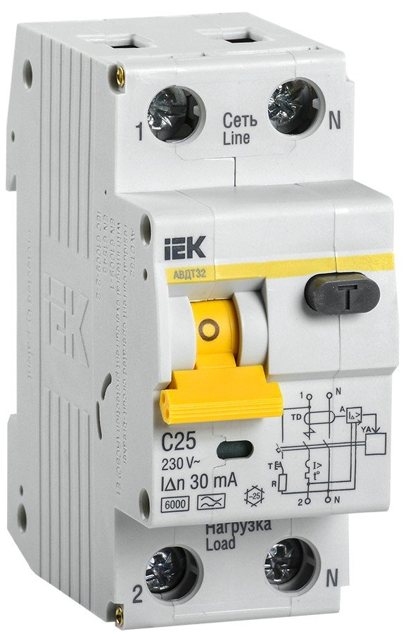 АВДТ 32 C25 (MAD22-5-025-C-30): Автоматический выключатель дифференциального тока