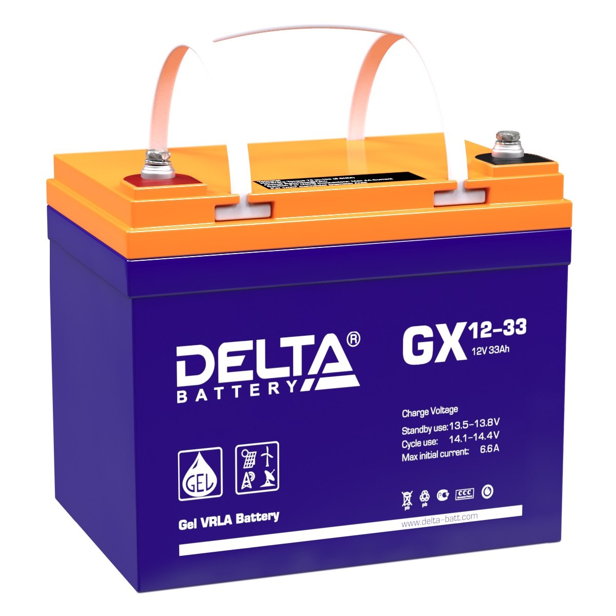 Delta GX 12-33: Аккумулятор герметичный свинцово-кислотный