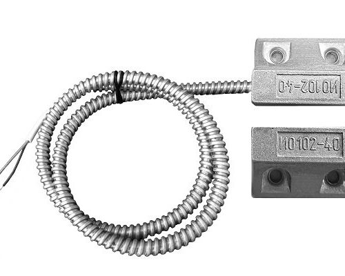 ИО 102-40 Б2М (4), высокотемпературный: Извещатель охранный точечный магнитоконтактный высокотемпературный, кабель в металлорукаве