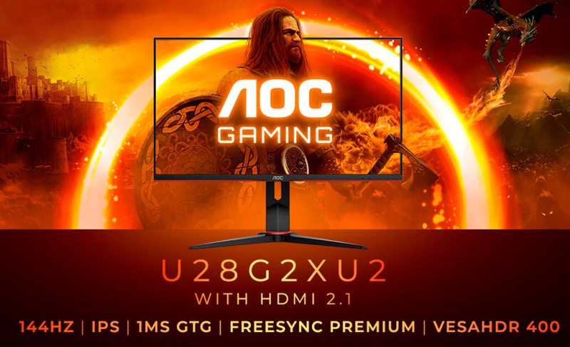 Игровой процесс с разрешением 4K становится еще более доступным с новым монитором AOC GAMING U28G2XU2