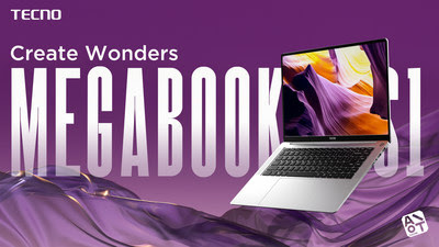 TECNO представляет ноутбук MEGABOOK S1, сочетающий высокую производительность и удобство 