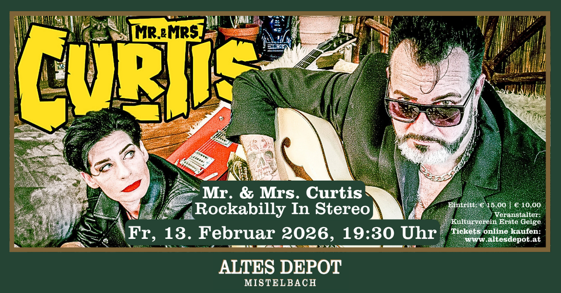 Event image for Mr. & Mrs. Curtis - Rockabilly In Stereo