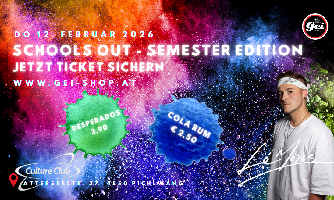 Event image for School's Out - Semester Edition im Culture Club Pichlwang