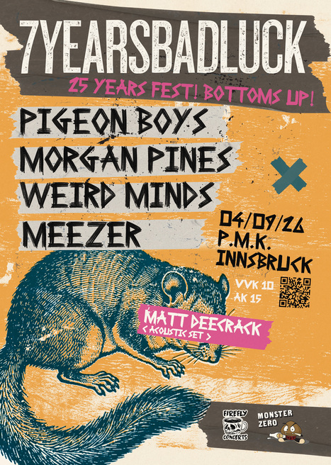 Event image for 7 YEARS BAD LUCK - 25 Years Fest! Bottoms Up!