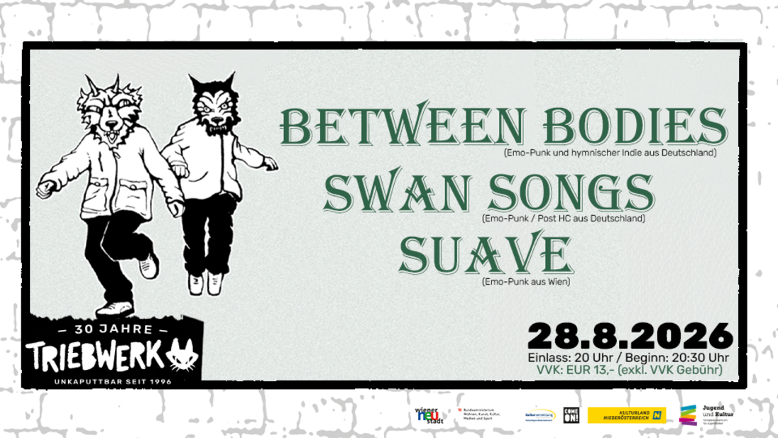 Event image for Between Bodies (d) // Swan Songs (d) // Suave