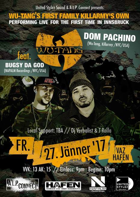 Event image for Dom Pachino of Wu-Tang/Killarmy & Bugsy Da God (NYC, US)