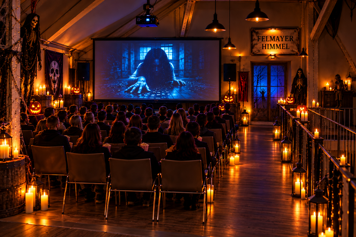 Performance image for Suchys AFTERSHOCK Erlebniskino | Der Halloween-Kino-Hattrick