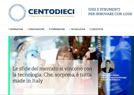 Centodieci, al via il web magazine di Mediolanum Corporate University