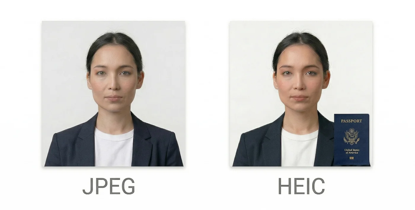 JPEG vs HEIC: Which is Best for Digital Passport Photos