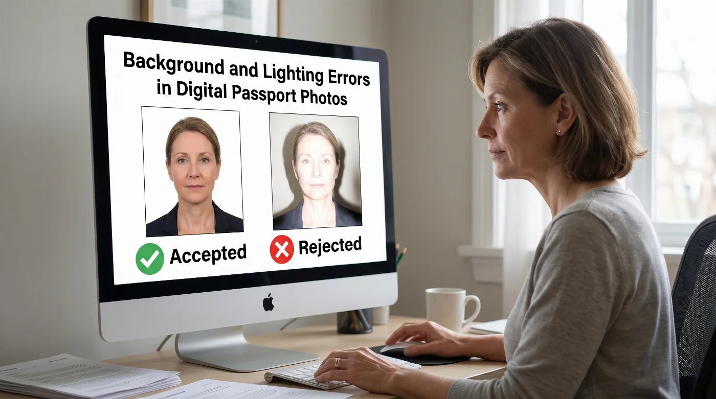 Background and Lighting Errors in Digital Passport Photos & How to Fix Them