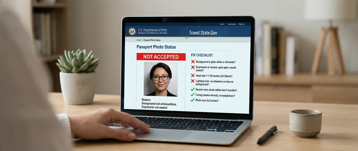 U.S. Digital Passport Photo Rejected? 2026 Fix Checklist
