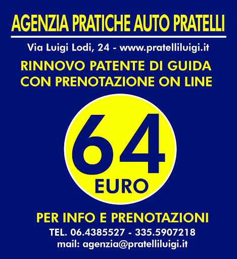 Rinnovo patenti 64 euro Pratelli