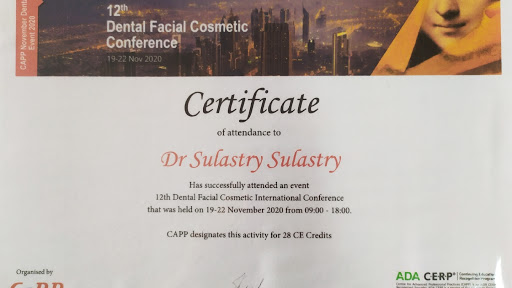 Doctor Sulastry (Cosmetic Dentist) Veneer, Crown, Bracket, Gigi Palsu/Denture dll