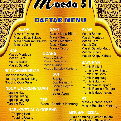 Maeda 54 Bali Halal Food