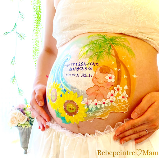 Bebepeintre~Maternity belly painting~