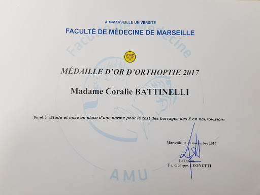 Coralie Battinelli, Orthoptiste 13009