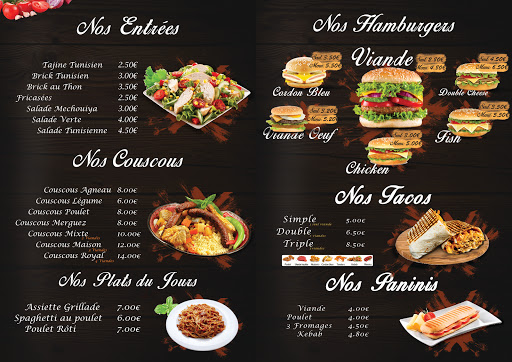 Snack nour Couscous Sur Place, Emporter, Tacos, Burger hallal a Marseille