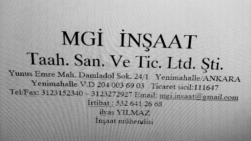 MGİ İnşaat Taahhüt San. ve Tic. Ltd. Şti.