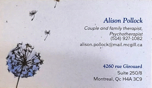 Alison Pollock, Couple and family therapist, psychotherapist