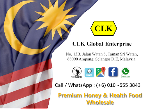 CLK Global Enterprise - Honey & Health Food Wholesale (Madu Asli, Madu Kelulut, Madu Tualang, Fresh Royal Jelly, Propolis, Honey Comb)