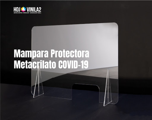 HDJ&Vinila2 - Vinilos - Mampara protectora Metacrilato Anticontagio COVID19 - Rótulos - Rotulación Comercial Vehículos y Camiones - Impresión Digital Gran Formato en Barcelona