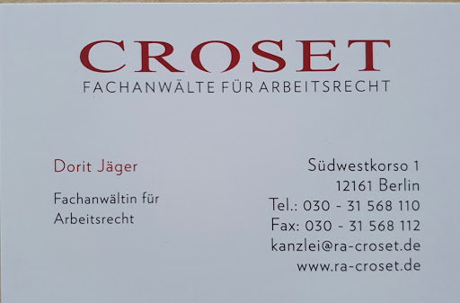 Anwalt Arbeitsrecht Berlin - Croset