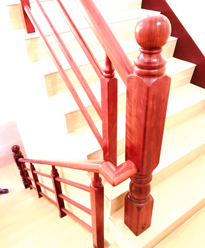 樓梯扶手 | 桃園樓梯踏板工程、木質地板施作 | 中壢裝潢工程 | 木工施作【吉信紅木扶手工程】