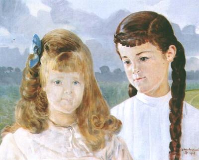 PORTRET KAROLINY I ADELAJDY LANCKOROńSKICH