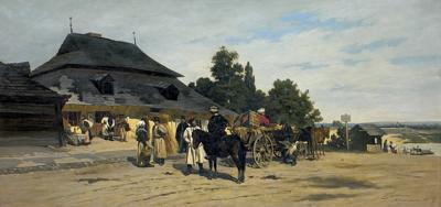 PRZED KRAKOWSKĄ KARCZMĄ, 1877