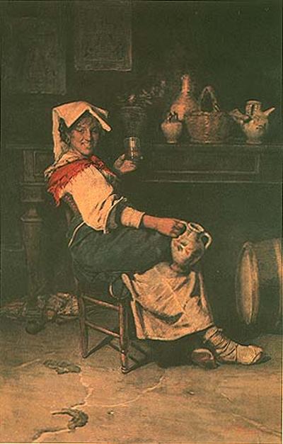 DZIEWCZYNA PIJąCA WINO