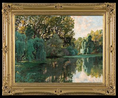 PŁACZĄCE WIERZBY NAD STAWEM, 1927