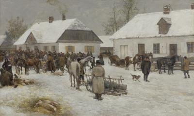 TARG W MAŁYM MIASTECZKU, OK. 1880