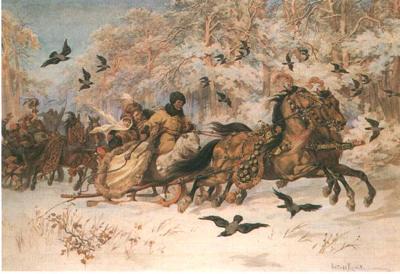 OLEńKA I KMICIC NA KULIGU, 1885