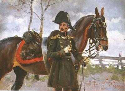 ŻOłNIERZ NAPOLEOńSKI Z KONIEM