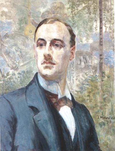 PORTRET MężCZYZNY NA TLE ZIELENI