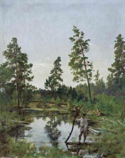 CHŁOPIEC NA  BAGNACH, 1896