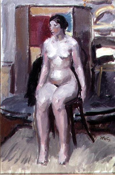 MODELKA W PRACOWNI, 1918