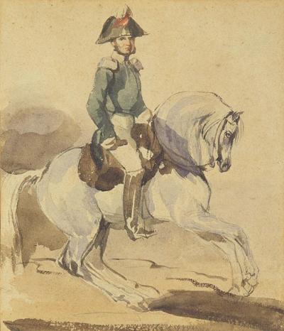 OFICER NA SIWYM KONIU, OK. 1840