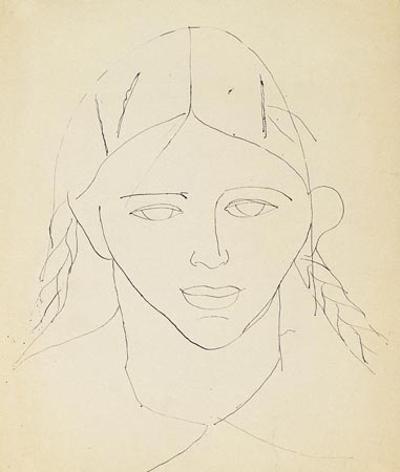PORTRET DZIEWCZYNKI Z WARKOCZAMI