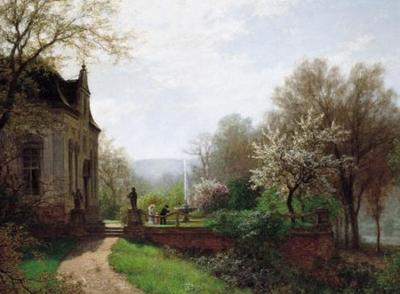 PRZY FONTANNIE W PARKU, PO 1870