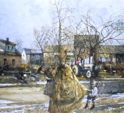 OBRAZ  2408  (W LEWO – WIZYTACJA), 1999