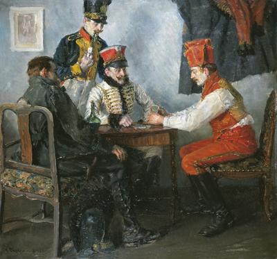 PRZY KARCIANYM STOLIKU, PRZED 1900