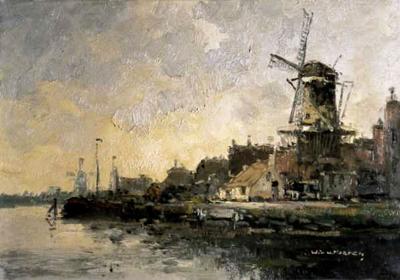 WIATRAK NAD KANAłEM, OK. 1900