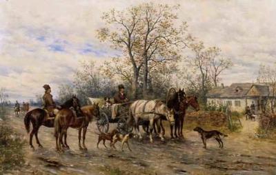 WYJAZD NA POLOWANIE, OK. 1890