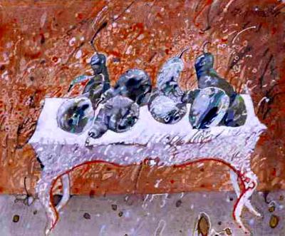 MARTWA NATURA Z GRUSZKAMI, 1982