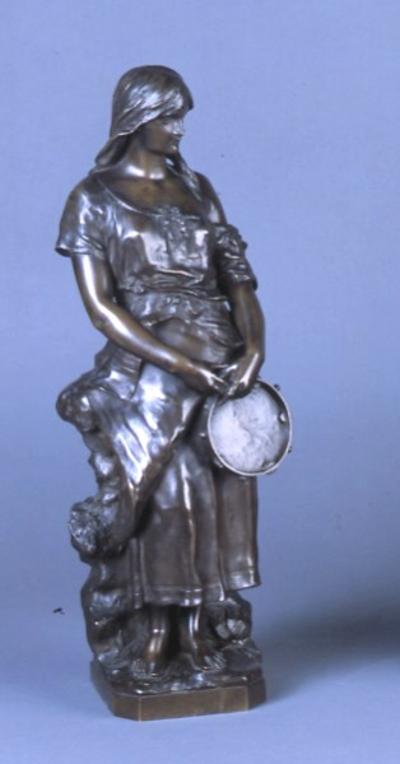 DZIEWCZYNA Z TAMBURYNEM, OK. 1890