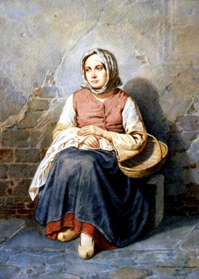 DZIEWCZYNA Z KOSZEM, 1855
